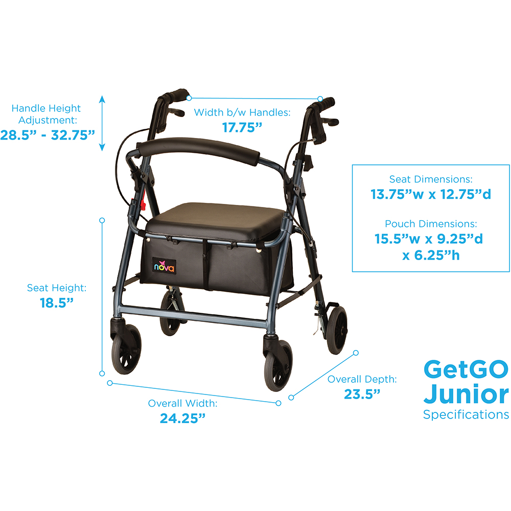 GETGO JUNIOR ROLL WALKER BLUE